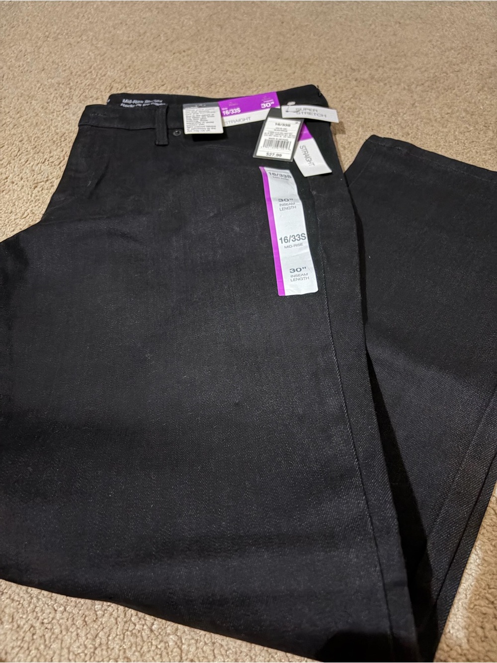NWOT Merona Women's Straight Leg Jeans - Black